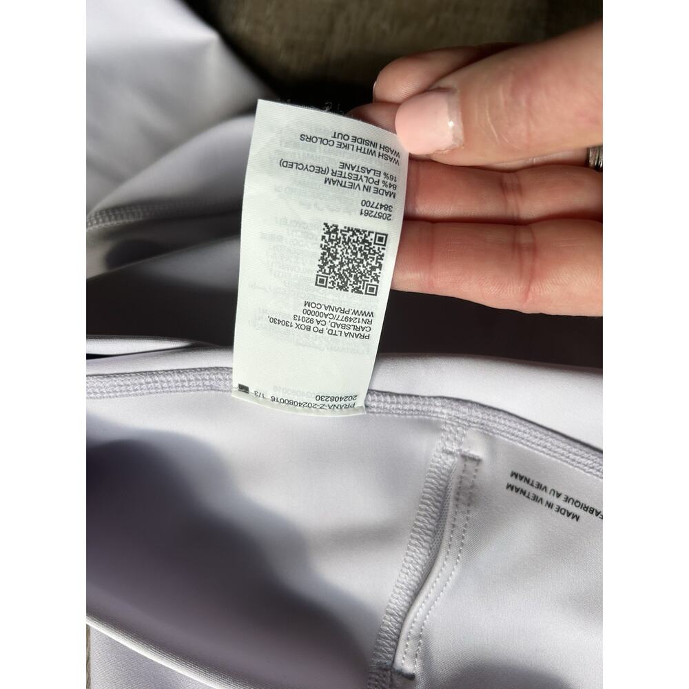 ▶️ prAna High Waist Yoga Leggings Womens M Lavender Stretch Activewear NWT - Picture 15 of 16